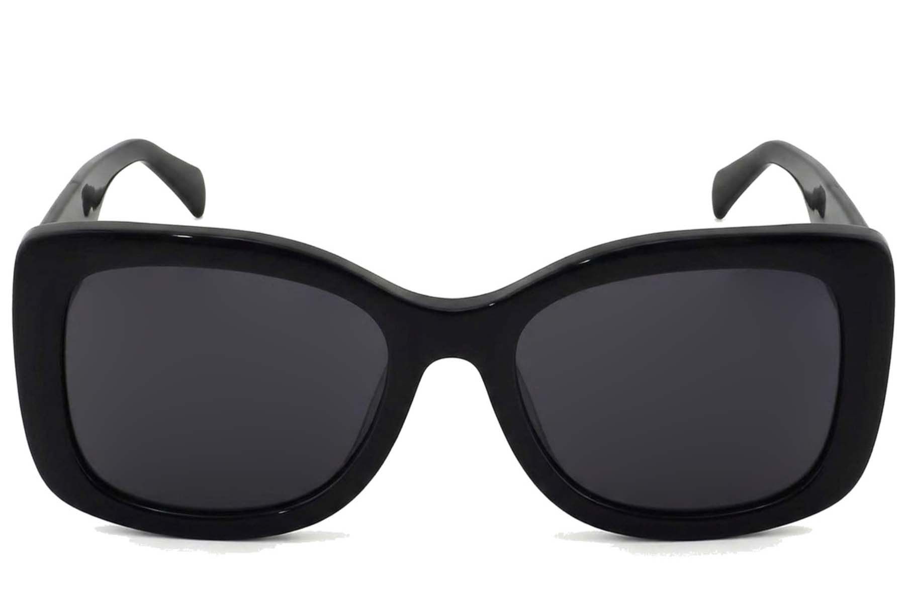 Lunettes de soleil papillon en acétate noir #BS2012-1384