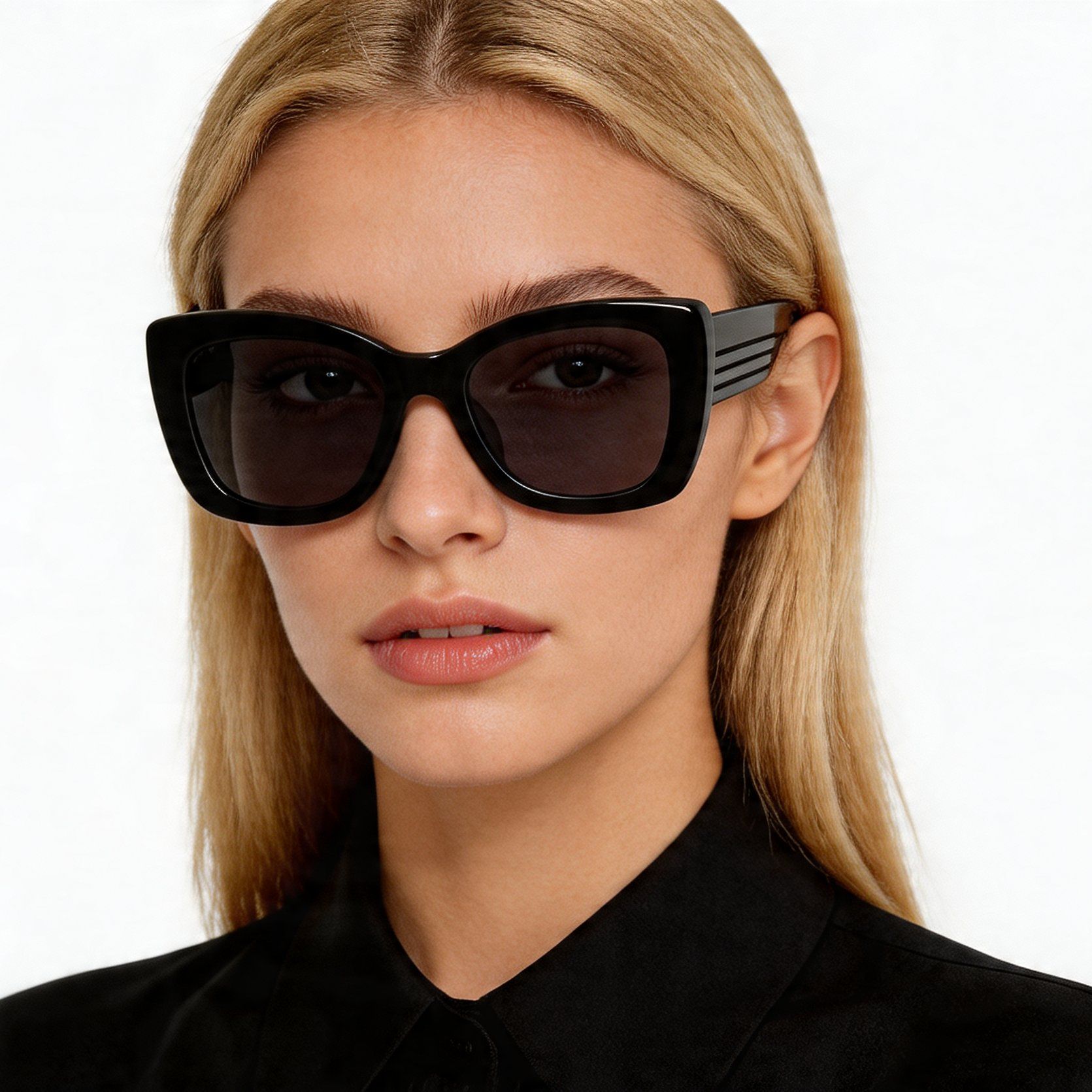 Butterfly Black Acetate Sunglasses #BS2012-1384