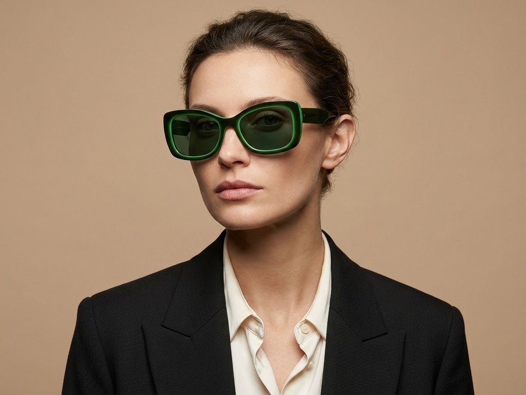 Butterfly Green Acetate Sunglasses #BS2012-1385
