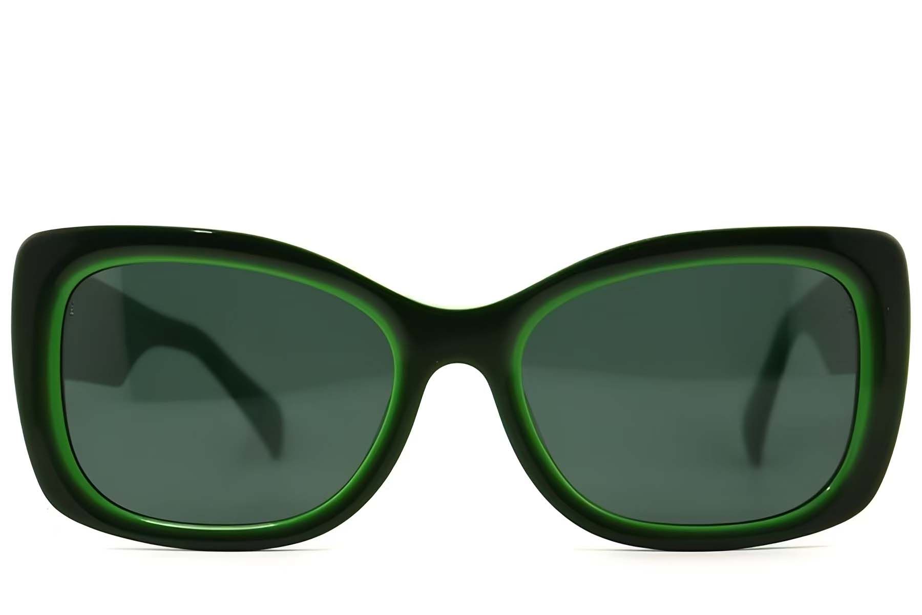 Lunettes de soleil papillon en acétate vert #BS2012-1385