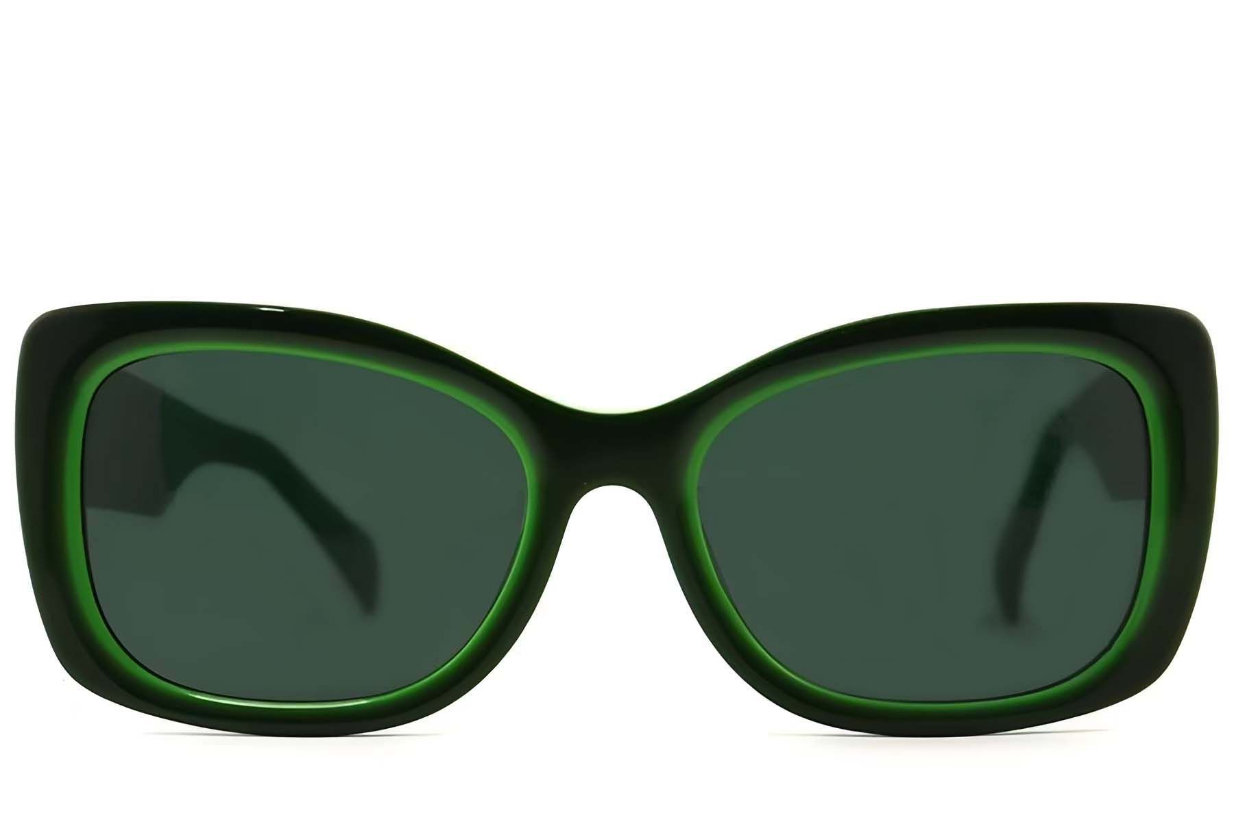 Lunettes de soleil papillon en acétate vert #BS2012-1385