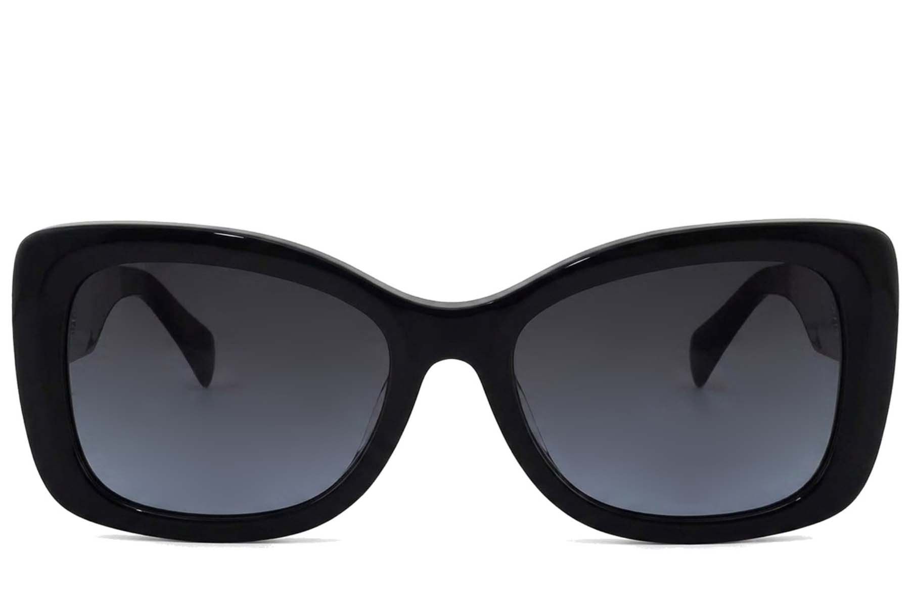 Lunettes de soleil papillon en acétate noir #BS2012-1386