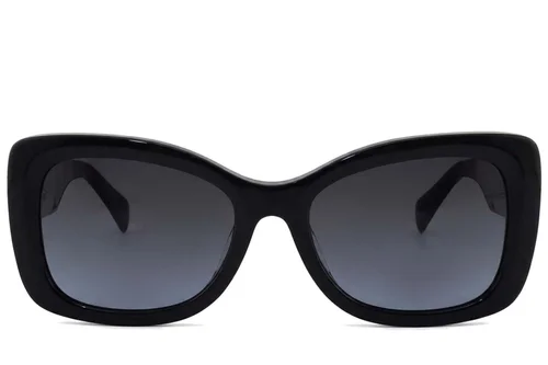 Schwarze Acetat-Sonnenbrille mit Schmetterlingsmotiv #BS2012-1386