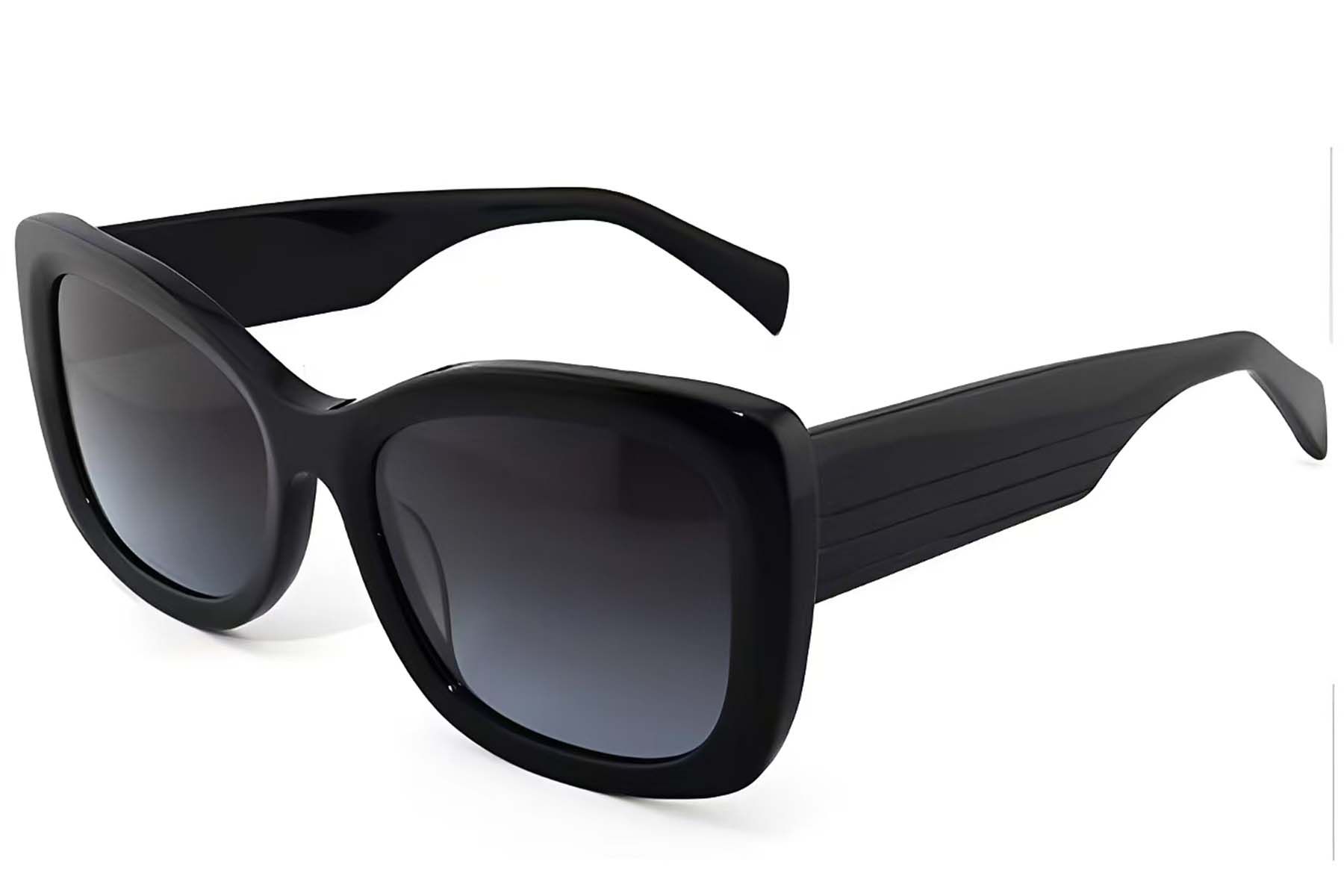 Butterfly Black Acetate Sunglasses #BS2012-1386