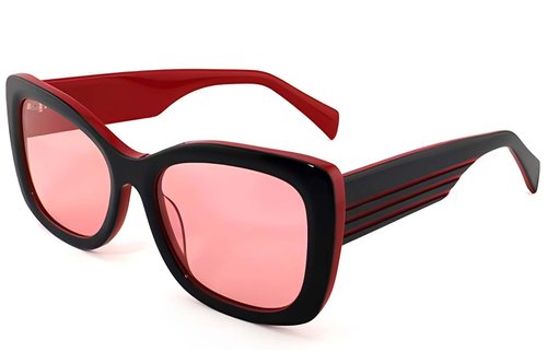 Occhiali da sole Butterfly in acetato nero #BS2012-1387