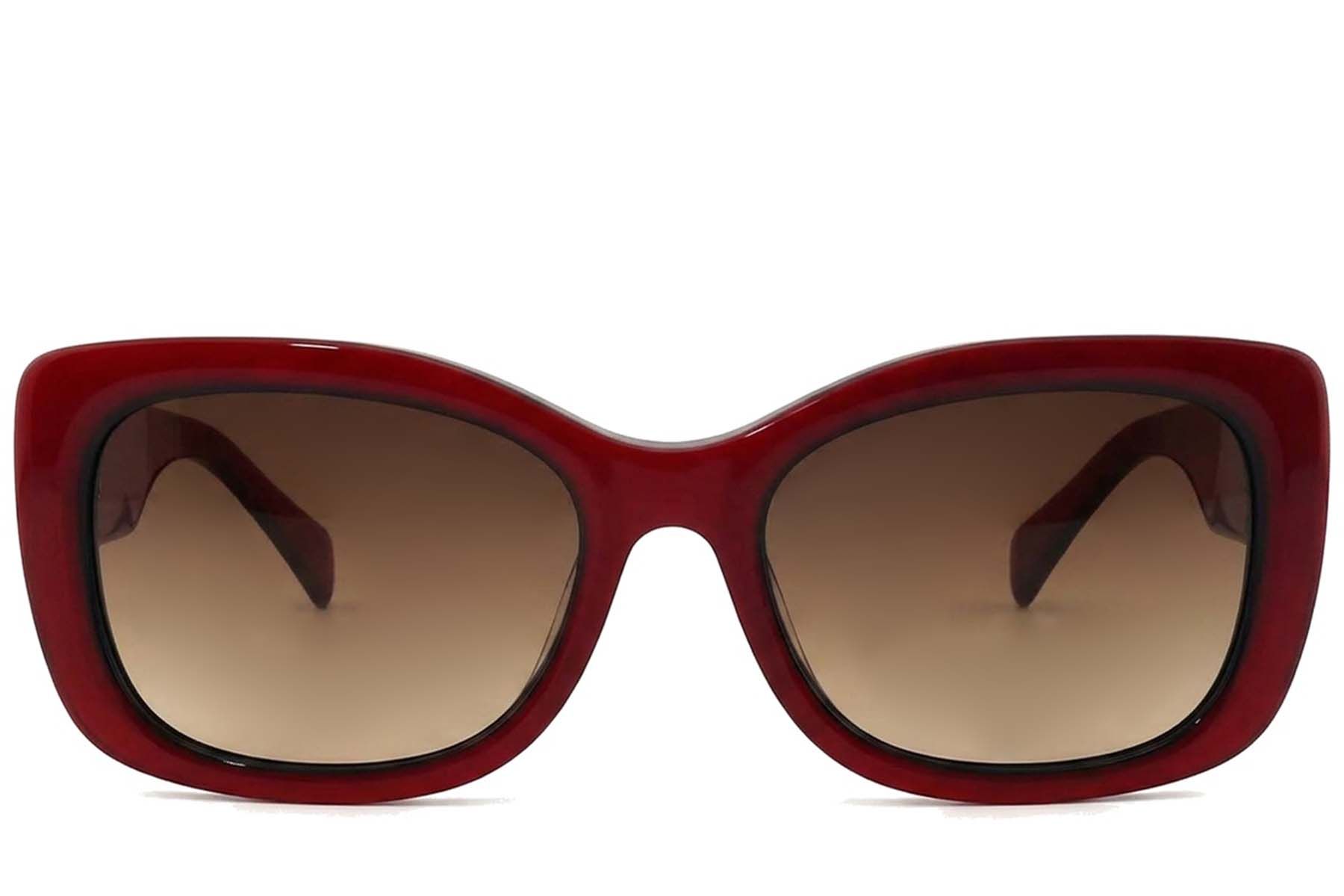 Lunettes de soleil papillon en acétate rouge #BS2012-1388