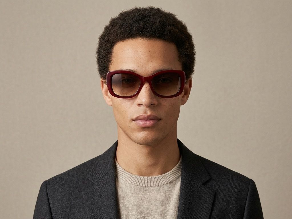 Butterfly Red Acetate Sunglasses #BS2012-1388