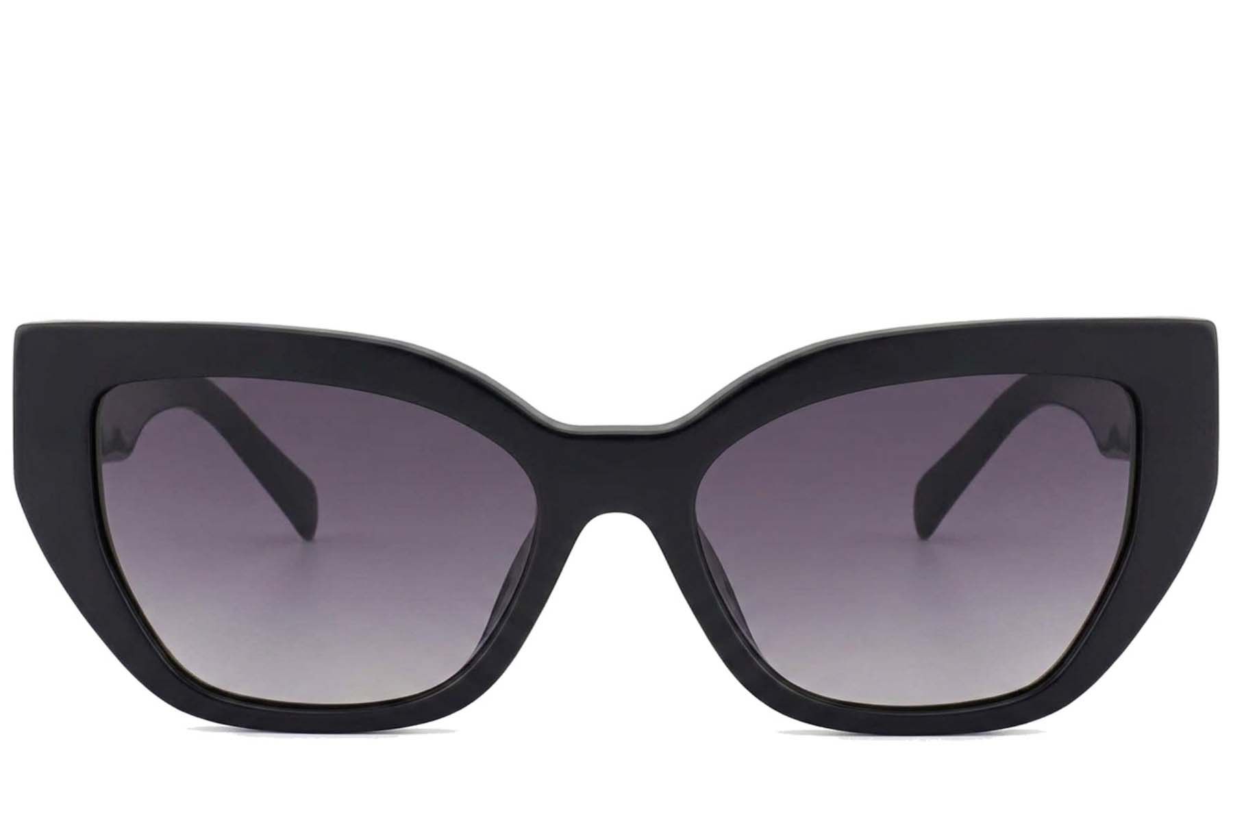 Lunettes de soleil papillon en acétate noir #BS2012-1391