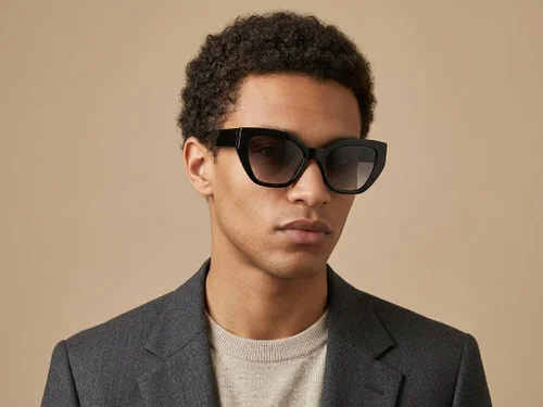 Butterfly Black Acetate Sunglasses #BS2012-1391