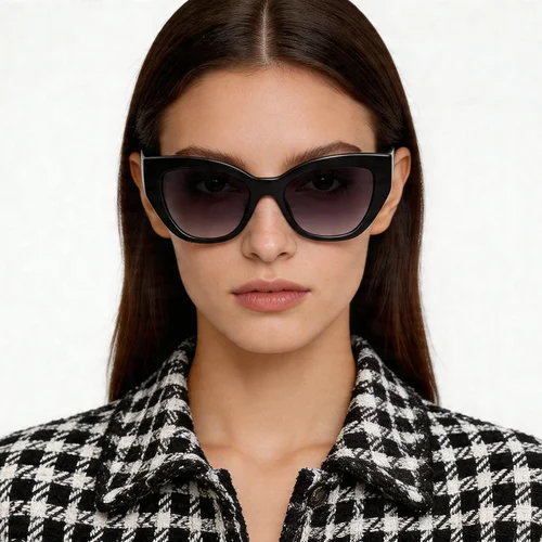 Occhiali da sole Butterfly in acetato nero #BS2012-1391