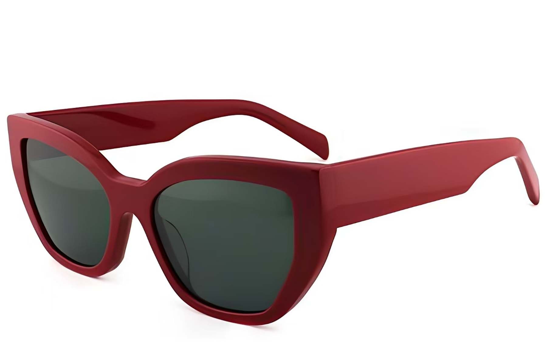Butterfly Red Acetate Sunglasses #BS2012-1392