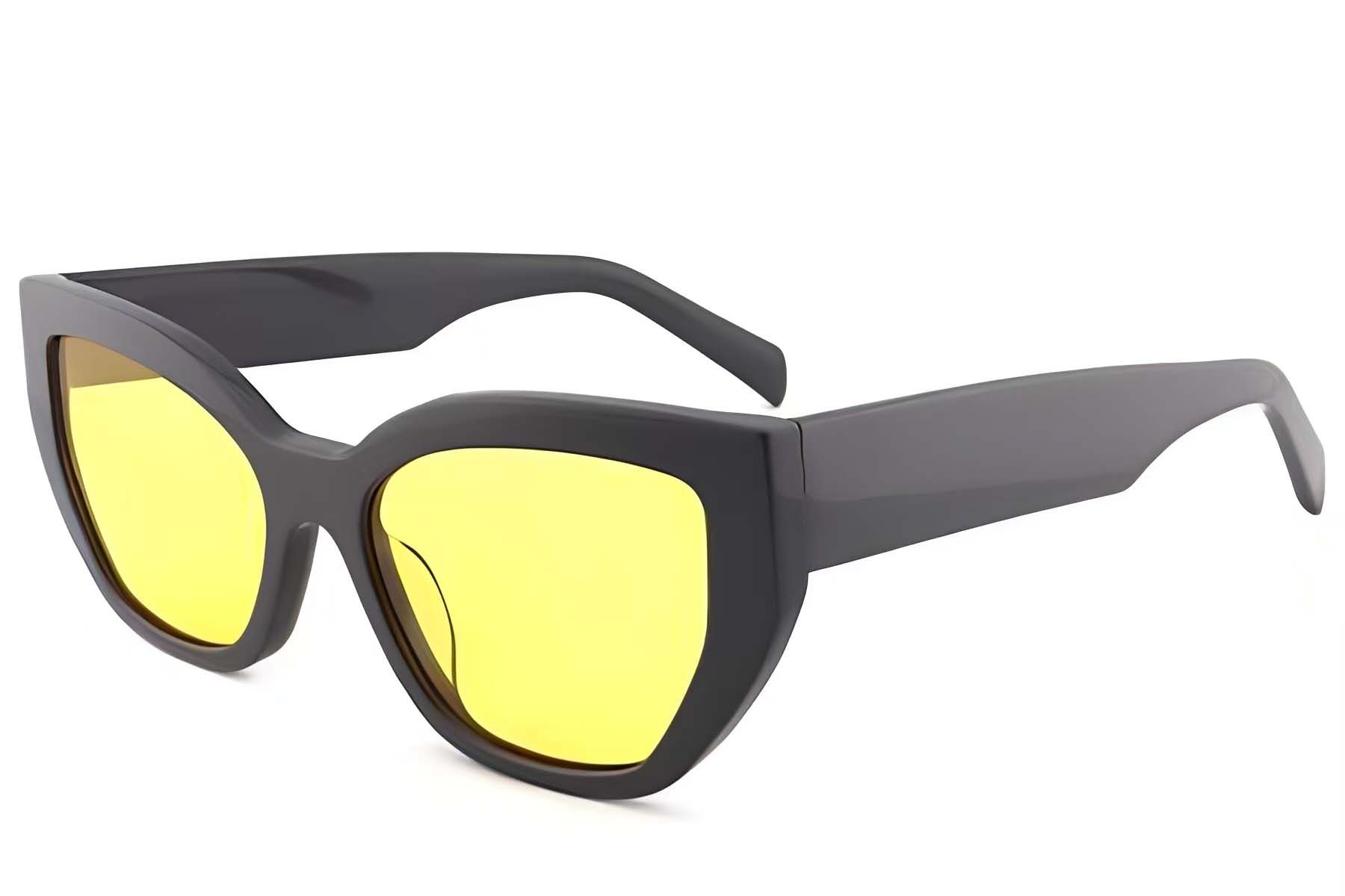 Gafas de sol de acetato gris con forma de mariposa #BS2012-1394