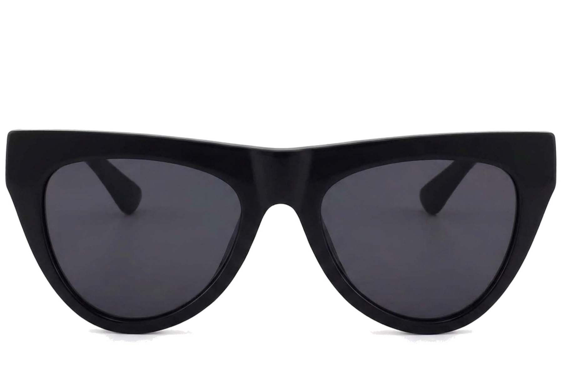 Lunettes de soleil papillon en acétate noir #BS2012-1395