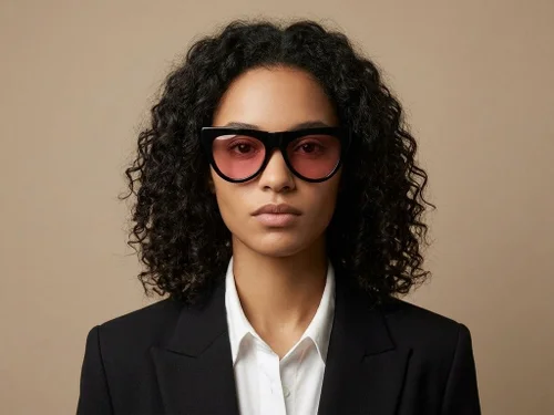 Occhiali da sole Butterfly in acetato nero #BS2012-1396