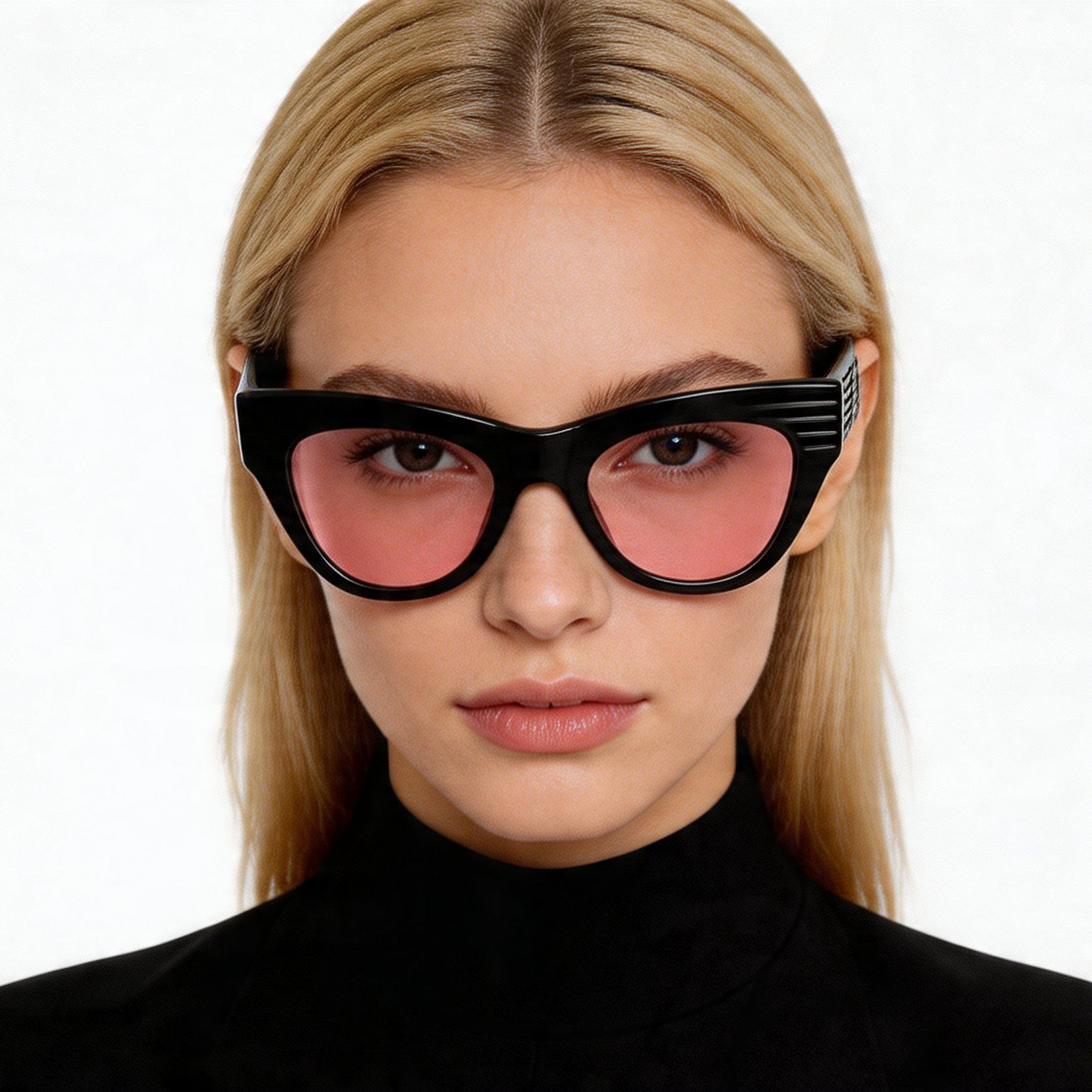 Butterfly Black Acetate Sunglasses #BS2012-1396