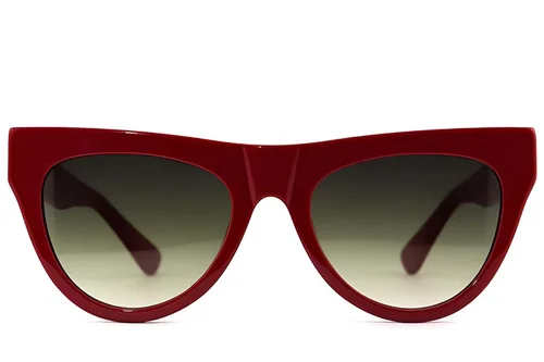 Occhiali da sole a farfalla in acetato rosso #BS2012-1398