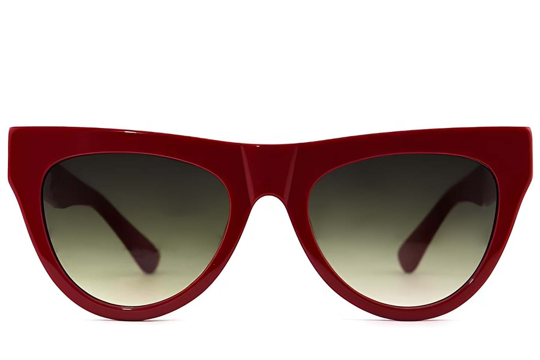 Lunettes de soleil papillon en acétate rouge #BS2012-1398