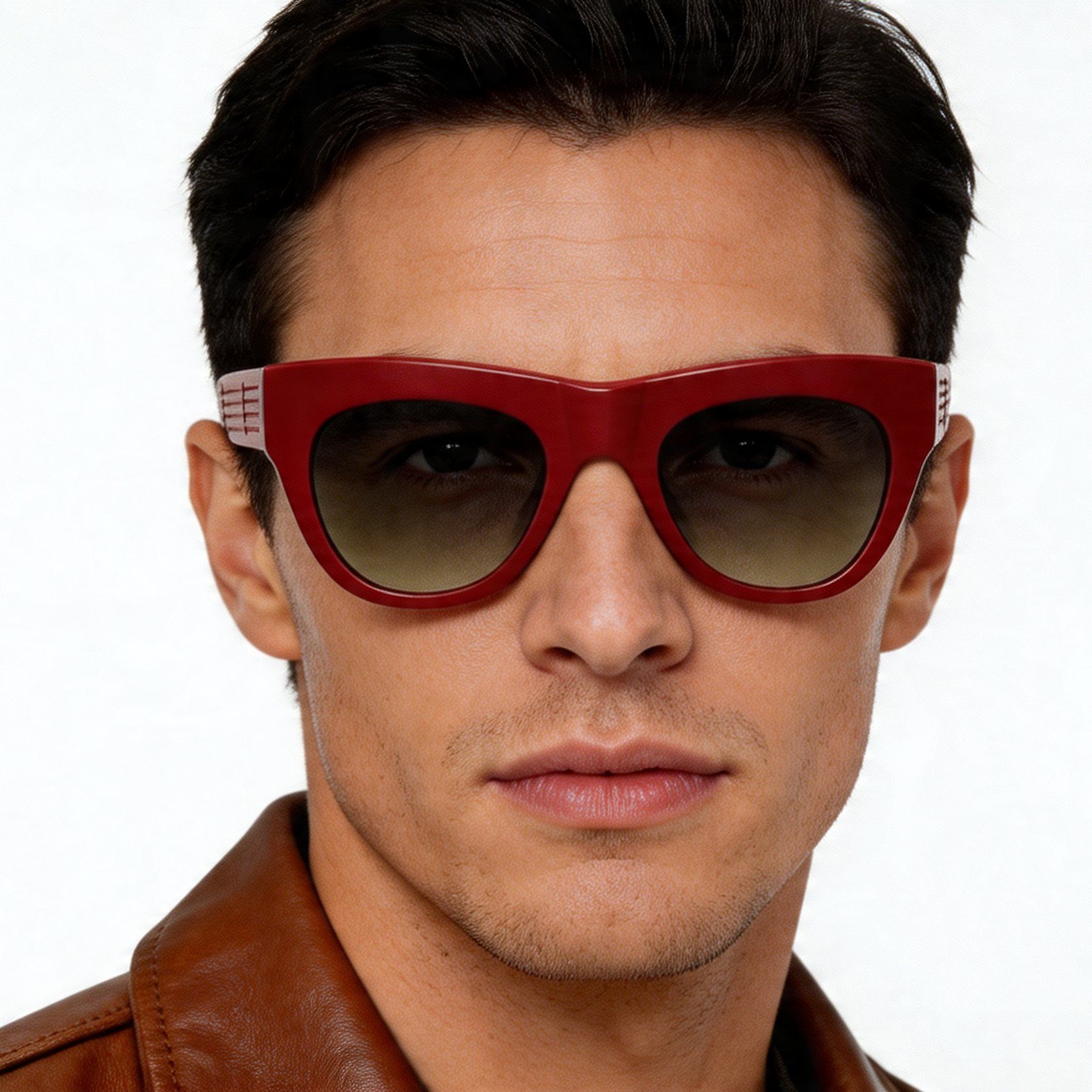 Schmetterlings-Sonnenbrille aus rotem Acetat #BS2012-1398