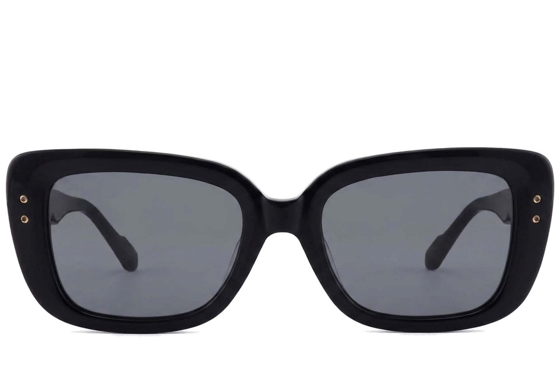 Lunettes de soleil papillon en acétate noir #BS2012-1400