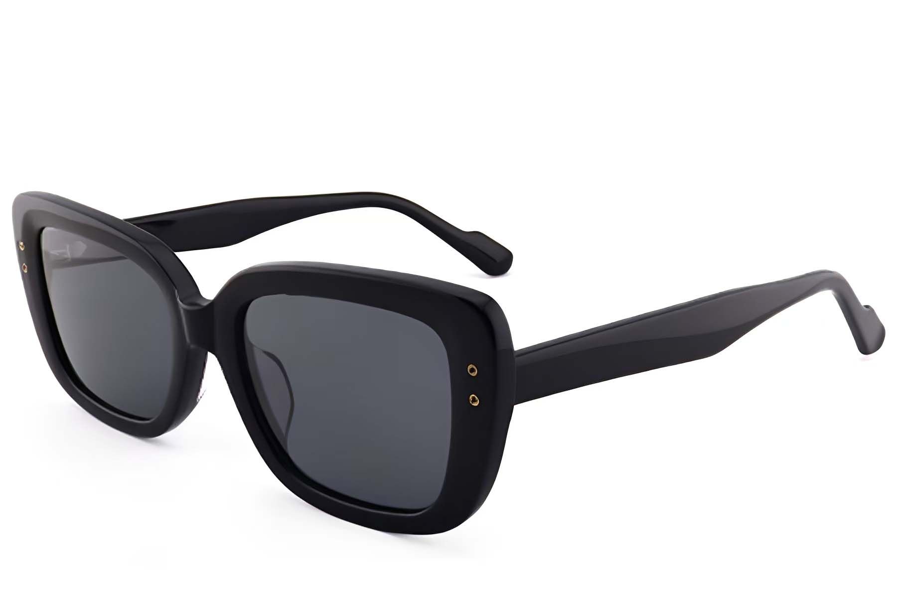 Butterfly Black Acetate Sunglasses #BS2012-1400
