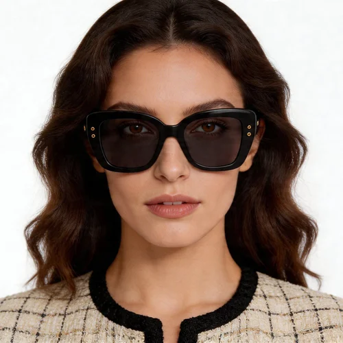 Occhiali da sole Butterfly in acetato nero #BS2012-1400