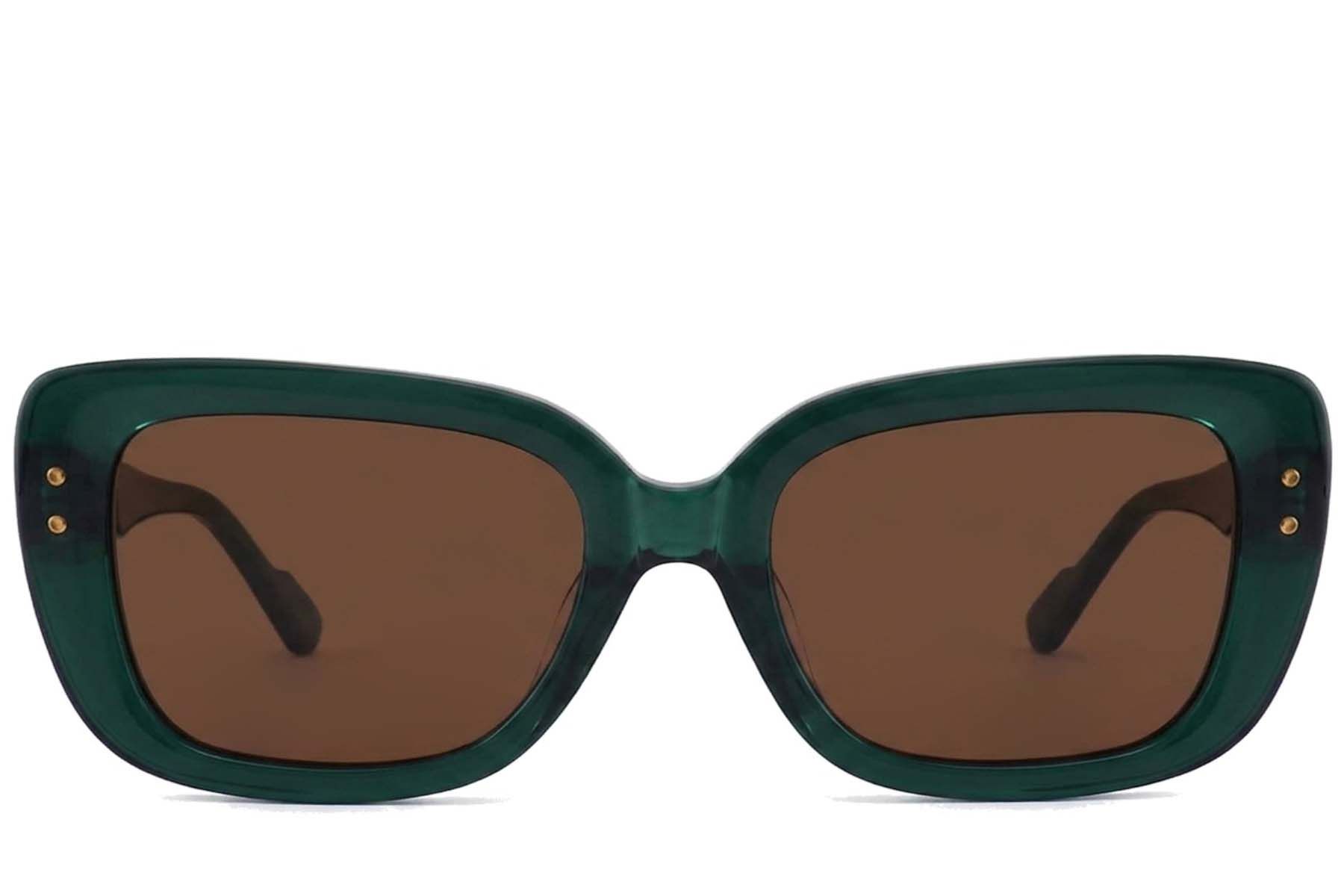 Lunettes de soleil papillon en acétate vert #BS2012-1401