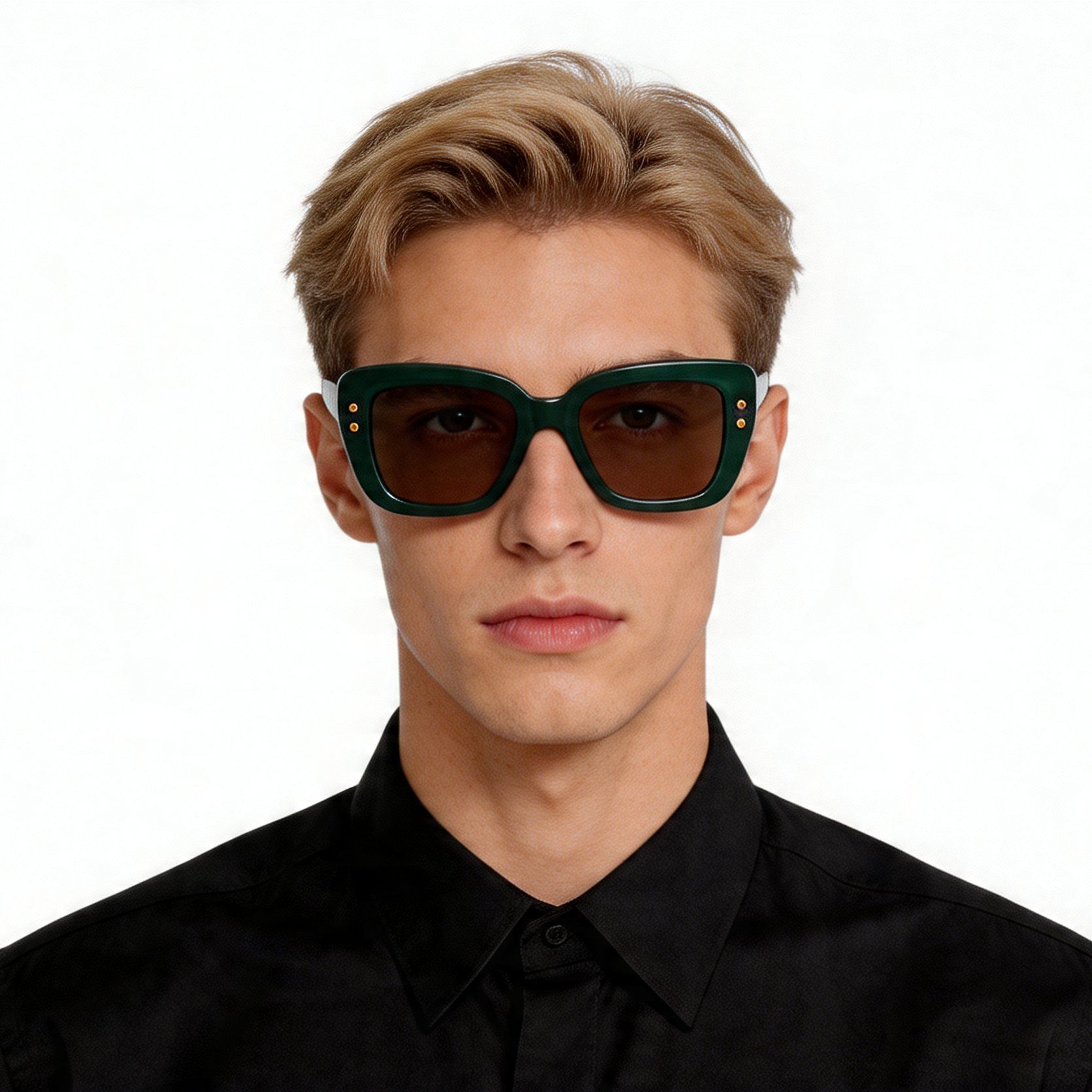 Gafas de sol de acetato verde mariposa #BS2012-1401