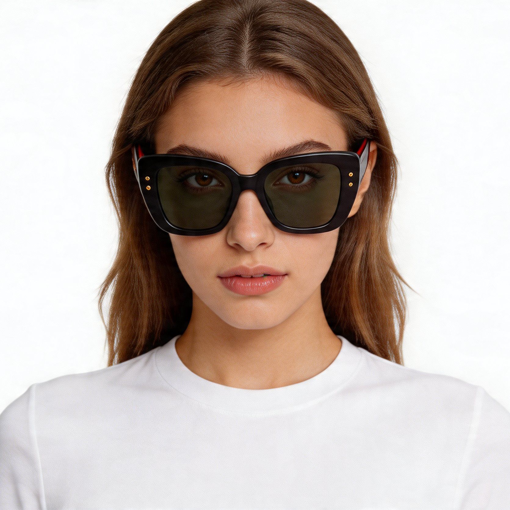 Gafas de sol de acetato rojo con forma de mariposa #BS2012-1403