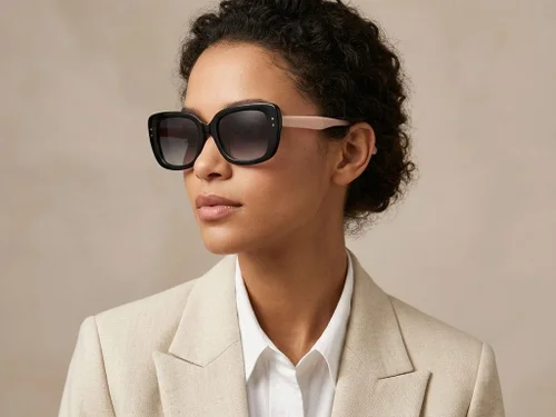 Occhiali da sole Butterfly in acetato nero #BS2012-1404
