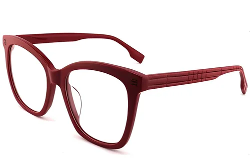 Lunettes papillon en acétate rouge #BS2012-1406