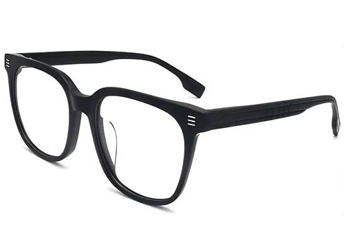 Lunettes ovales en acétate noir #BS2012-1410