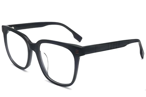 Lunettes ovales en acétate gris #BS2012-1411