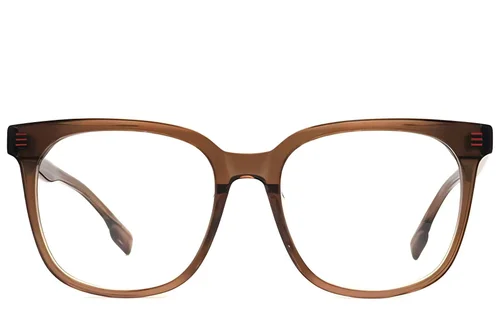 Lunettes ovales en acétate brun #BS2012-1412