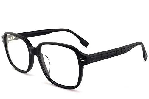 Lunettes rectangulaires en acétate noir #BS2012-1415