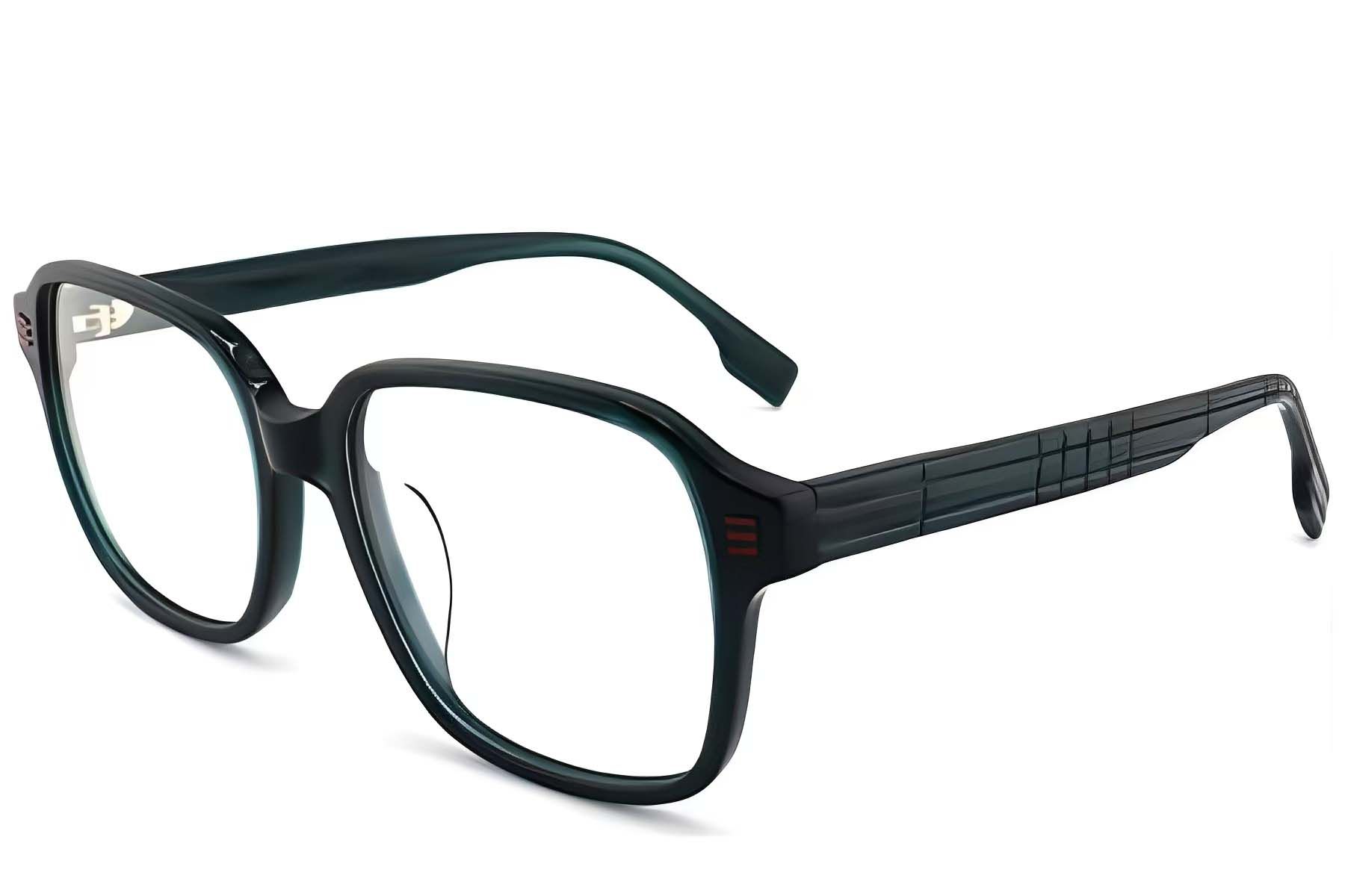 Rectangular Green Acetate Glasses #BS2012-1419