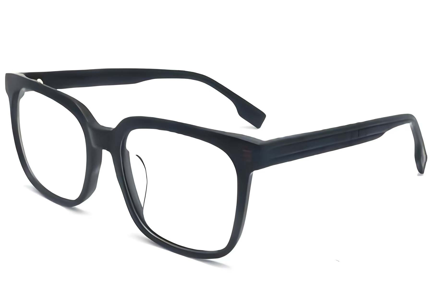 Lunettes rectangulaires en acétate noir #BS2012-1425
