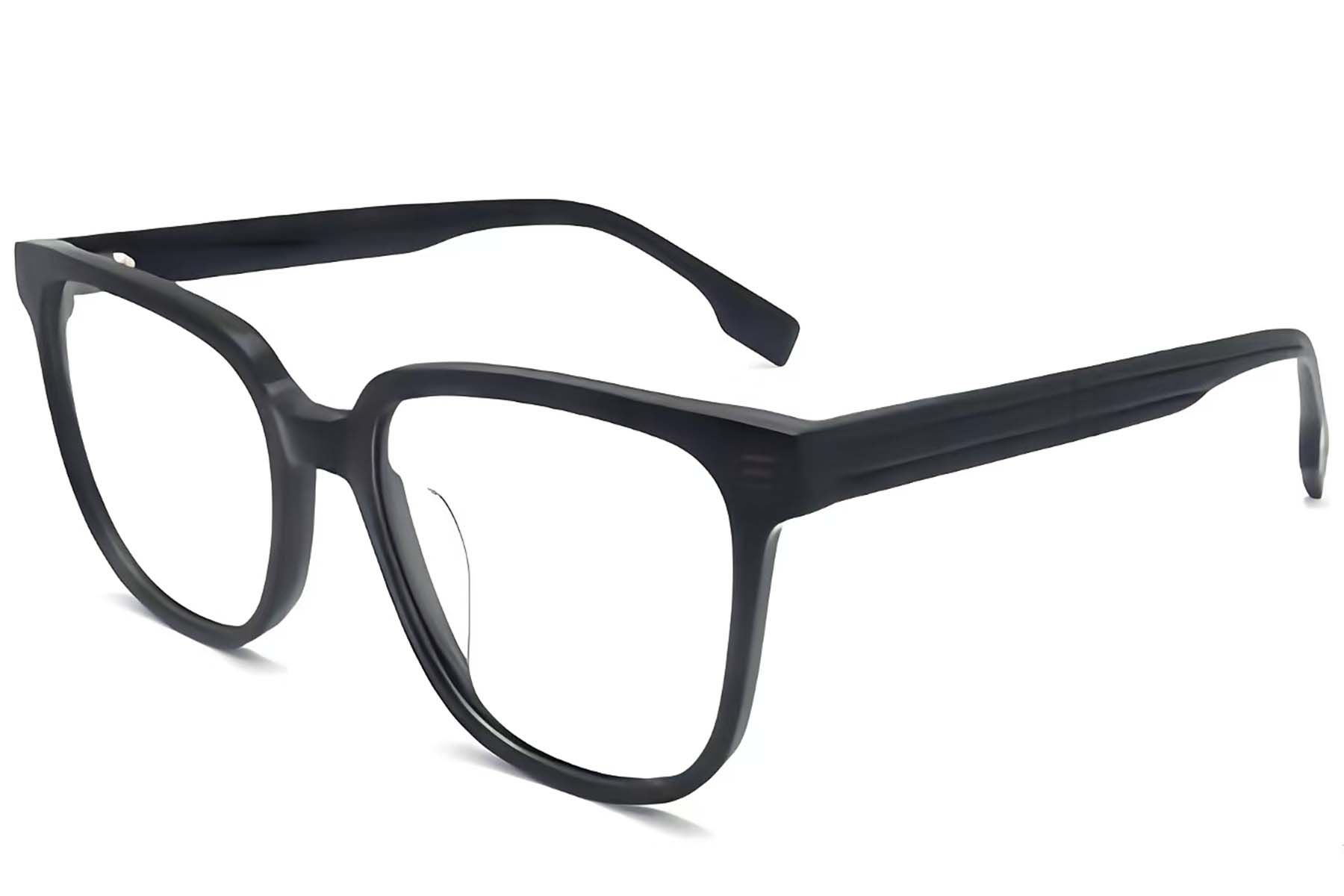 Rectangular Black Acetate Glasses #BS2012-1430