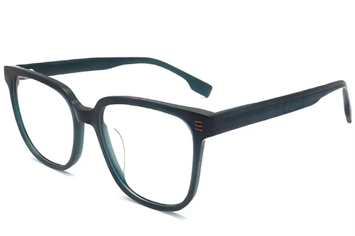 Verres rectangulaires en acétate vert #BS2012-1431
