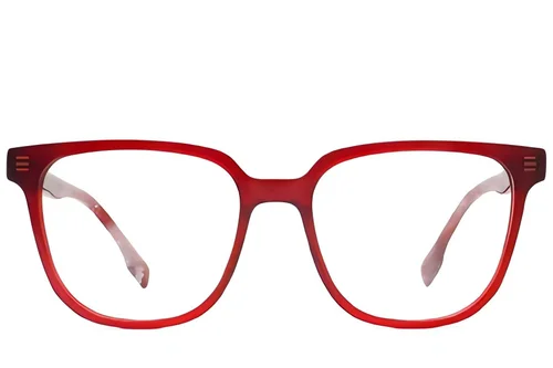 Verres rectangulaires en acétate rouge #BS2012-1432