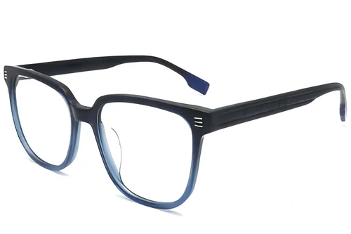 Lunettes rectangulaires en acétate bleu #BS2012-1434