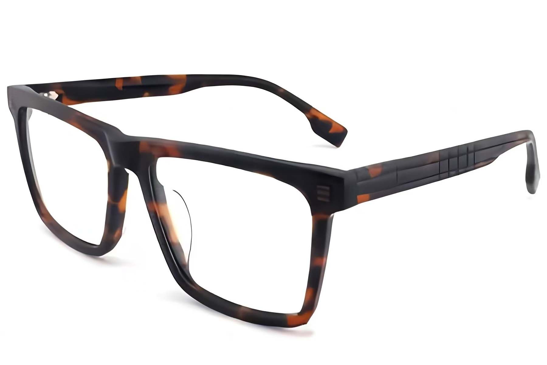 Rectangular Tortoiseshell Acetate Glasses #BS2012-1436