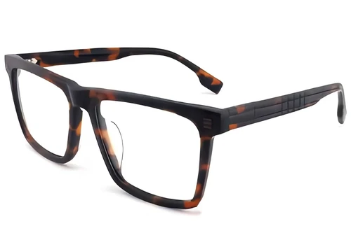 Rectangular Tortoiseshell Acetate Glasses #BS2012-1436