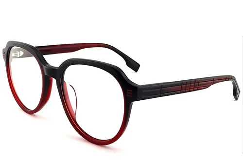 Verres ovales en acétate rouge #BS2012-1438