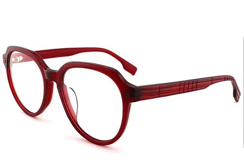 Verres ovales en acétate rouge #BS2012-1440