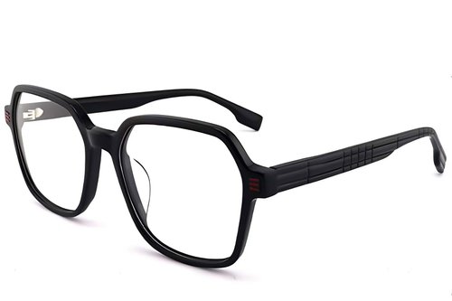 Lunettes géométriques en acétate noir #BS2012-1447