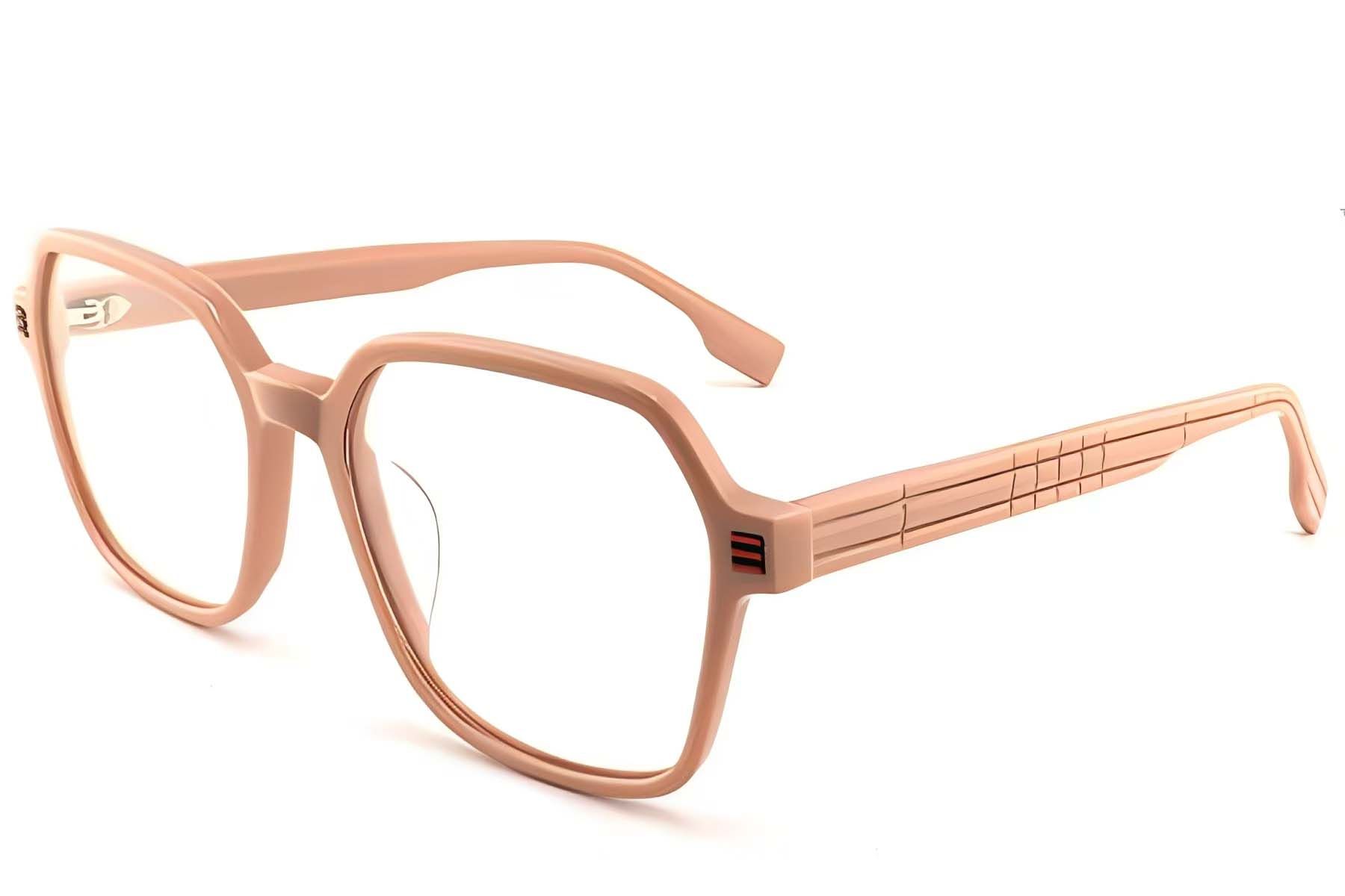 Geometric Cream Acetate Glasses #BS2012-1448