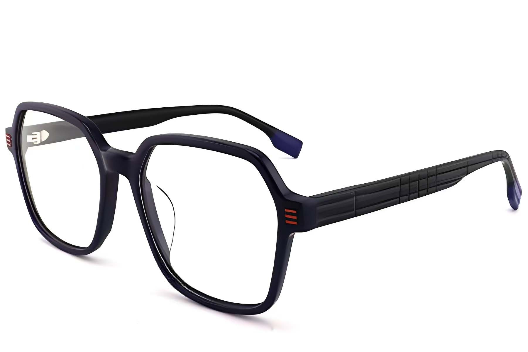 Geometric Blue Acetate Glasses #BS2012-1449