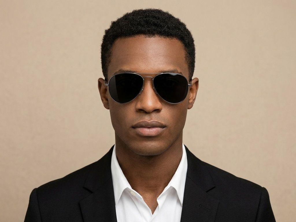 Aviator-Sonnenbrille aus grauem Metall #BS2012-1452