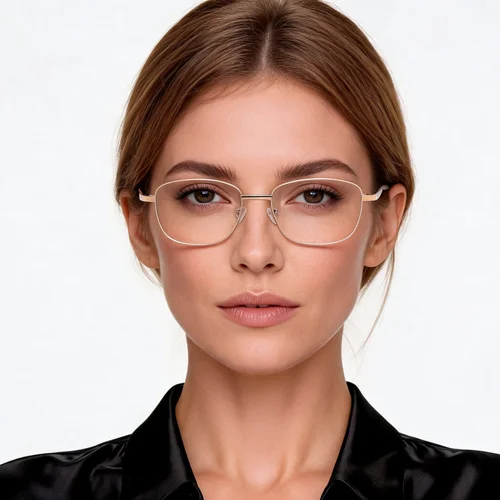 Lunettes ovales en métal doré #BS2012-1461
