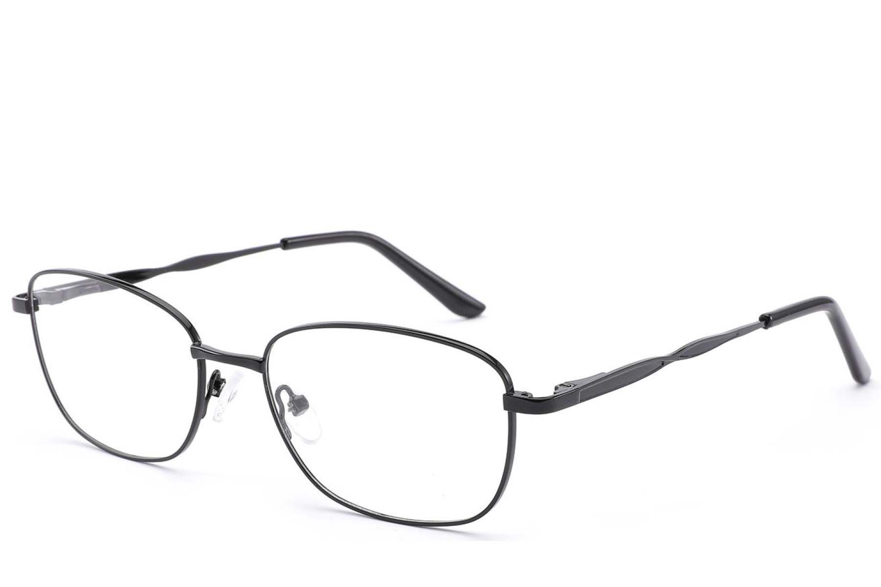 Oval Black Metal Glasses #BS2012-1463